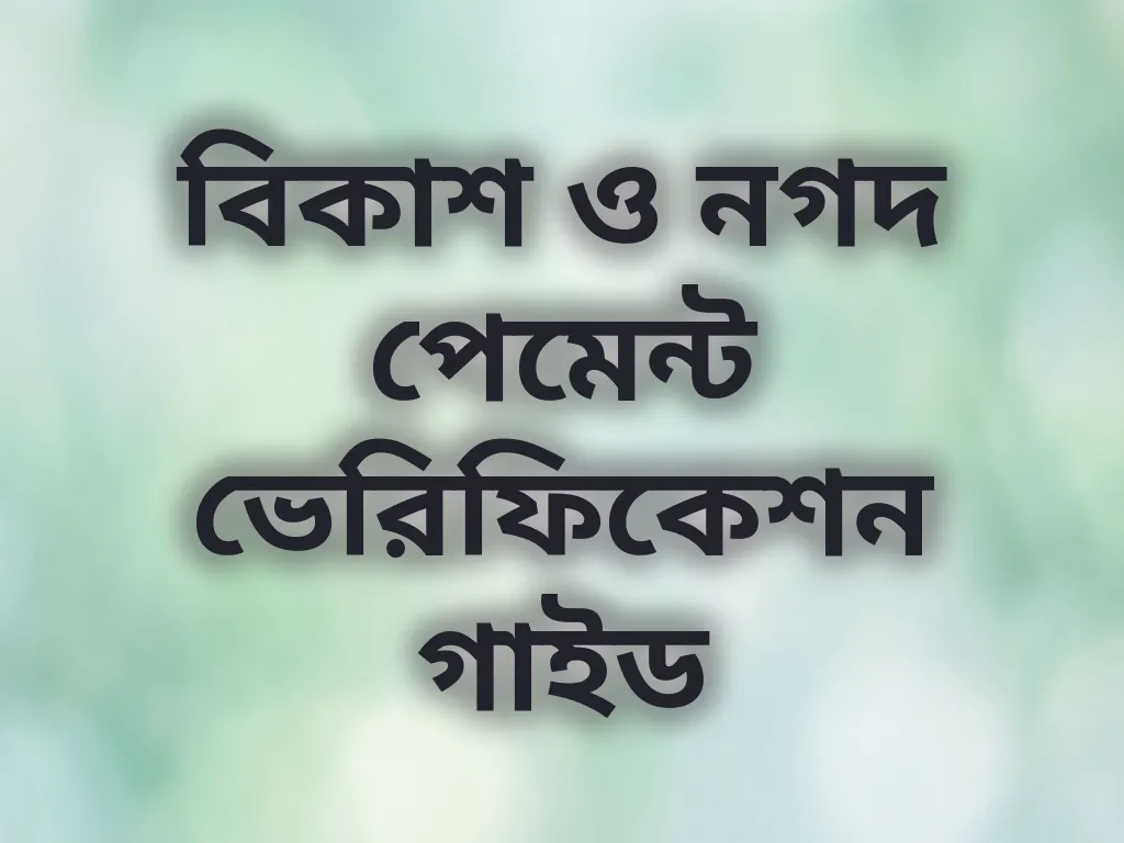 পেমেন্ট ভেরিফিকেশন